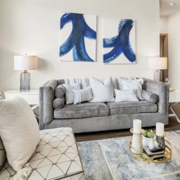 living area with easy access to other rooms