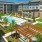 The courtyard and outdoor lounges at our 55 and over apartments in Plano, TX, featuring a luxury pool area.